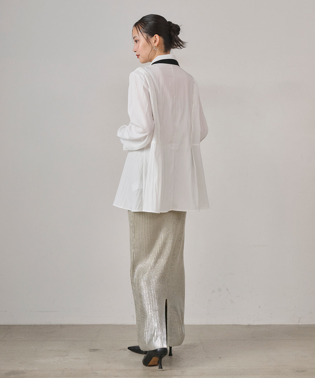 (eliuu)Multi Way Tuck Shirt