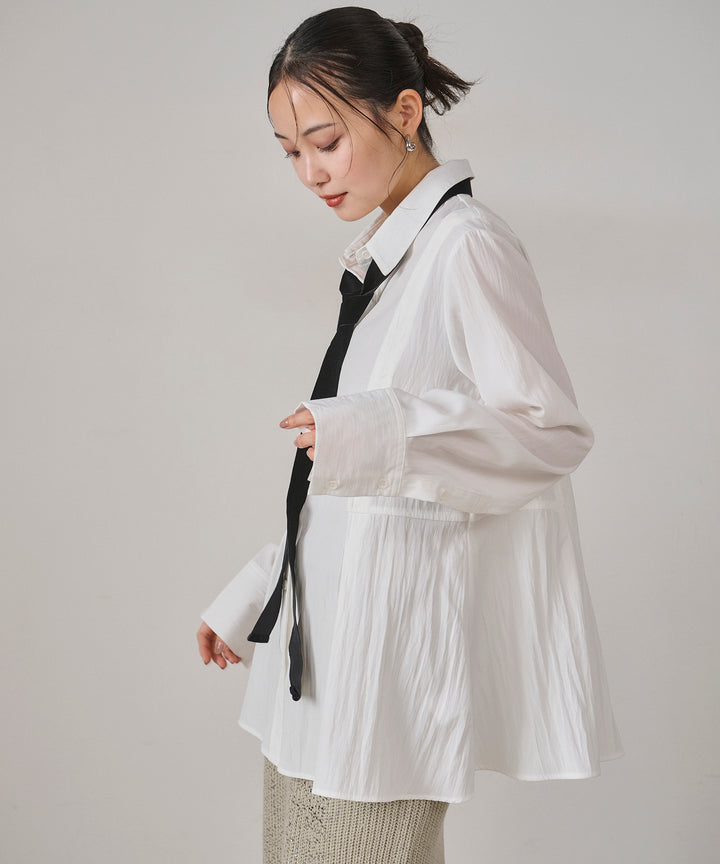 (eliuu)Multi Way Tuck Shirt