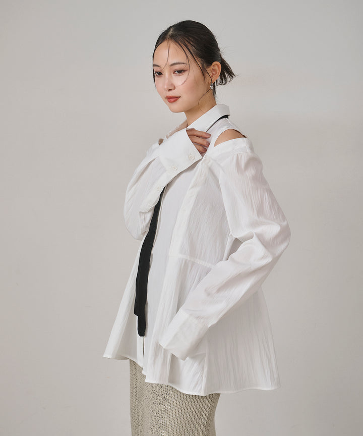 (eliuu)Multi Way Tuck Shirt