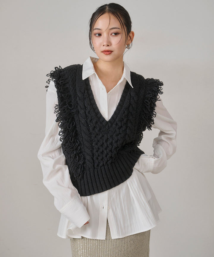 (eliuu)Multi Way Tuck Shirt