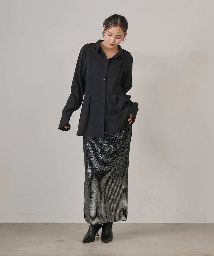 (eliuu)Multi Way Tuck Shirt