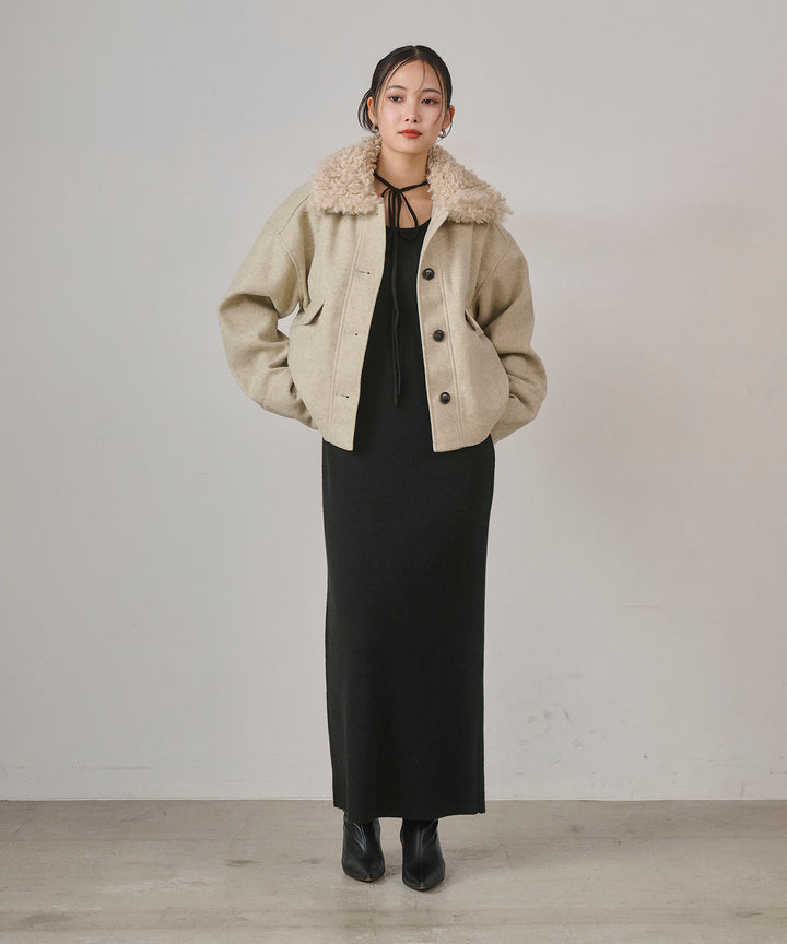 (eliuu)Wool Like Combi Short JK