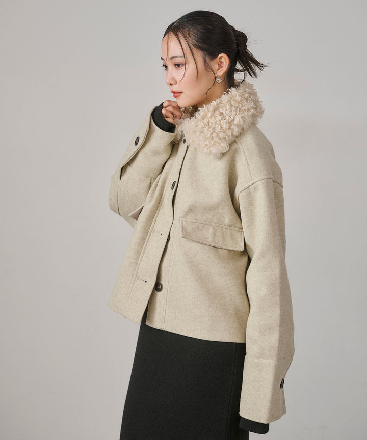 (eliuu)Wool Like Combi Short JK