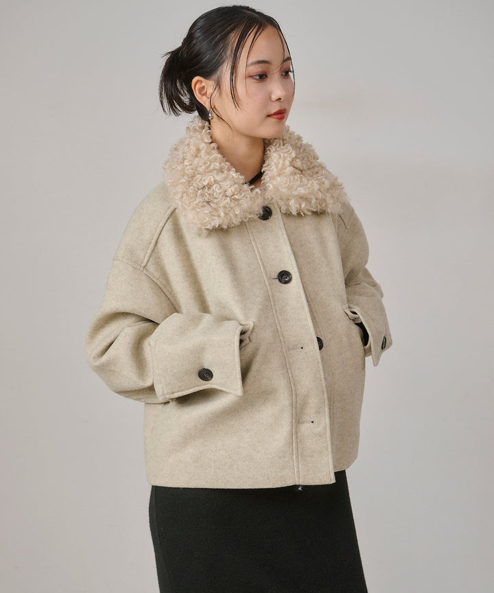 (eliuu)Wool Like Combi Short JK