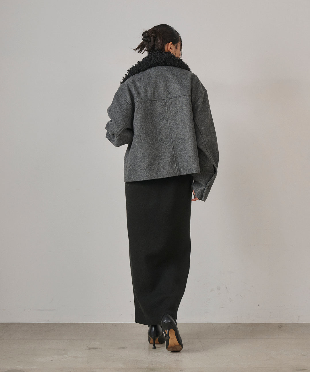 (eliuu)Wool Like Combi Short JK