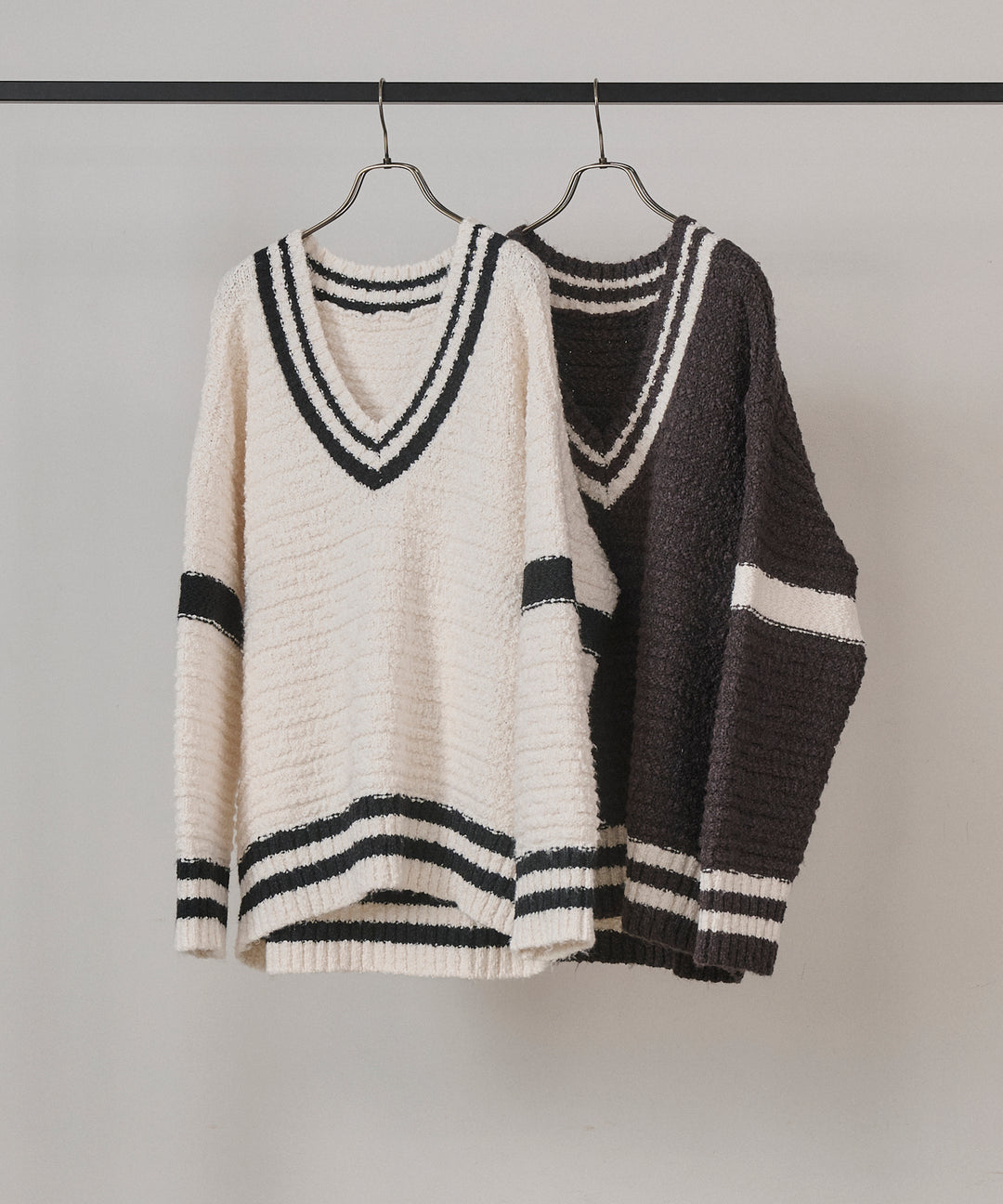 (eliuu)Preppy V/C Knit