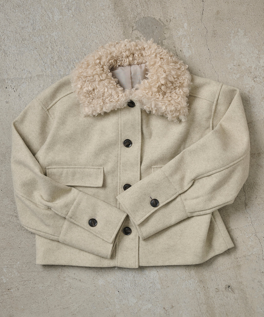 (eliuu)Wool Like Combi Short JK