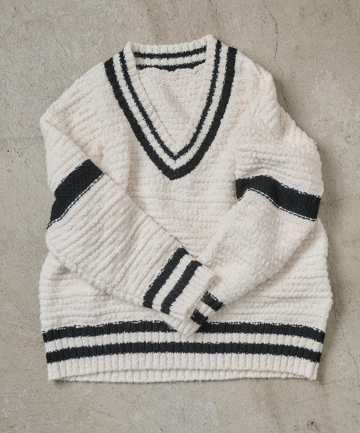 (eliuu)Preppy V/C Knit