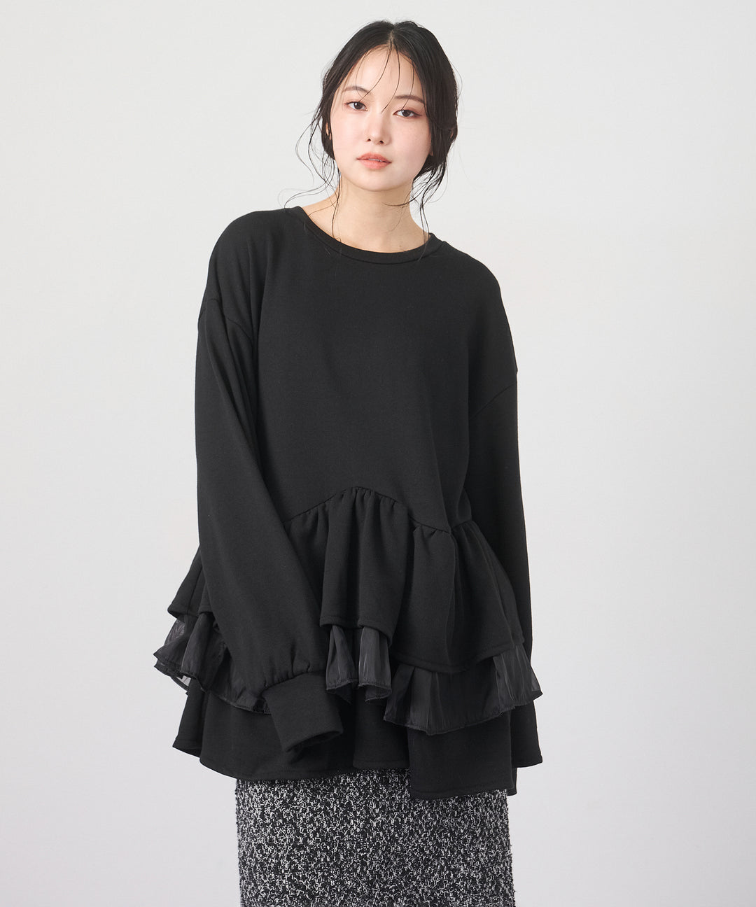 (eliuu)Tiered Peplum Tops