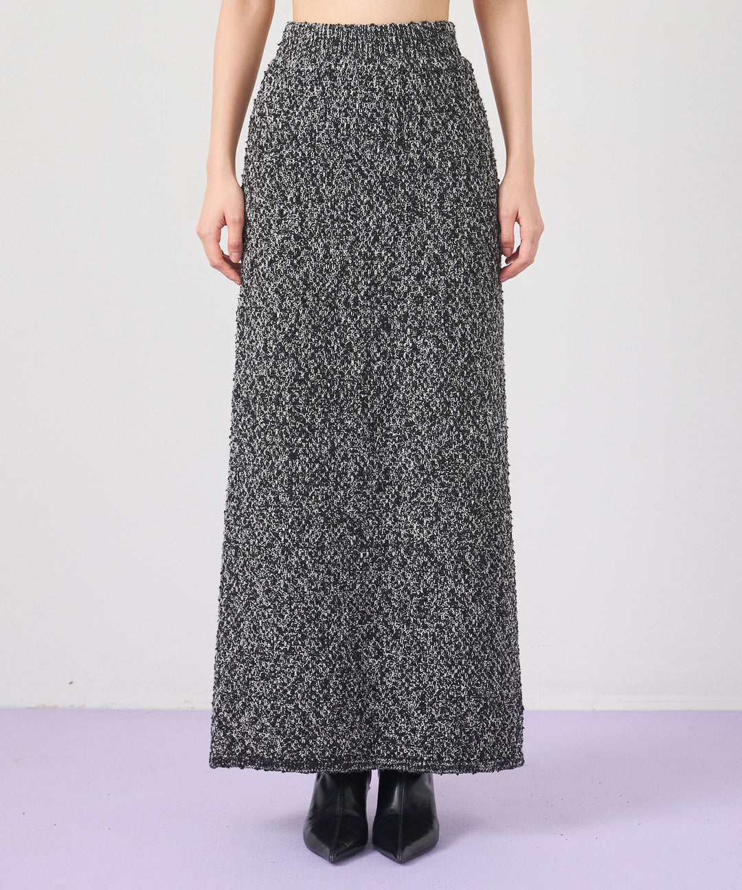 (eliuu)Tweed Like Slub Skirt
