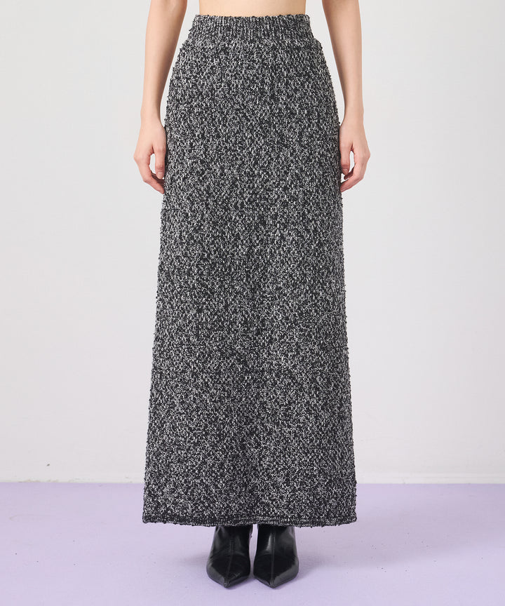 (eliuu)Tweed Like Slub Skirt
