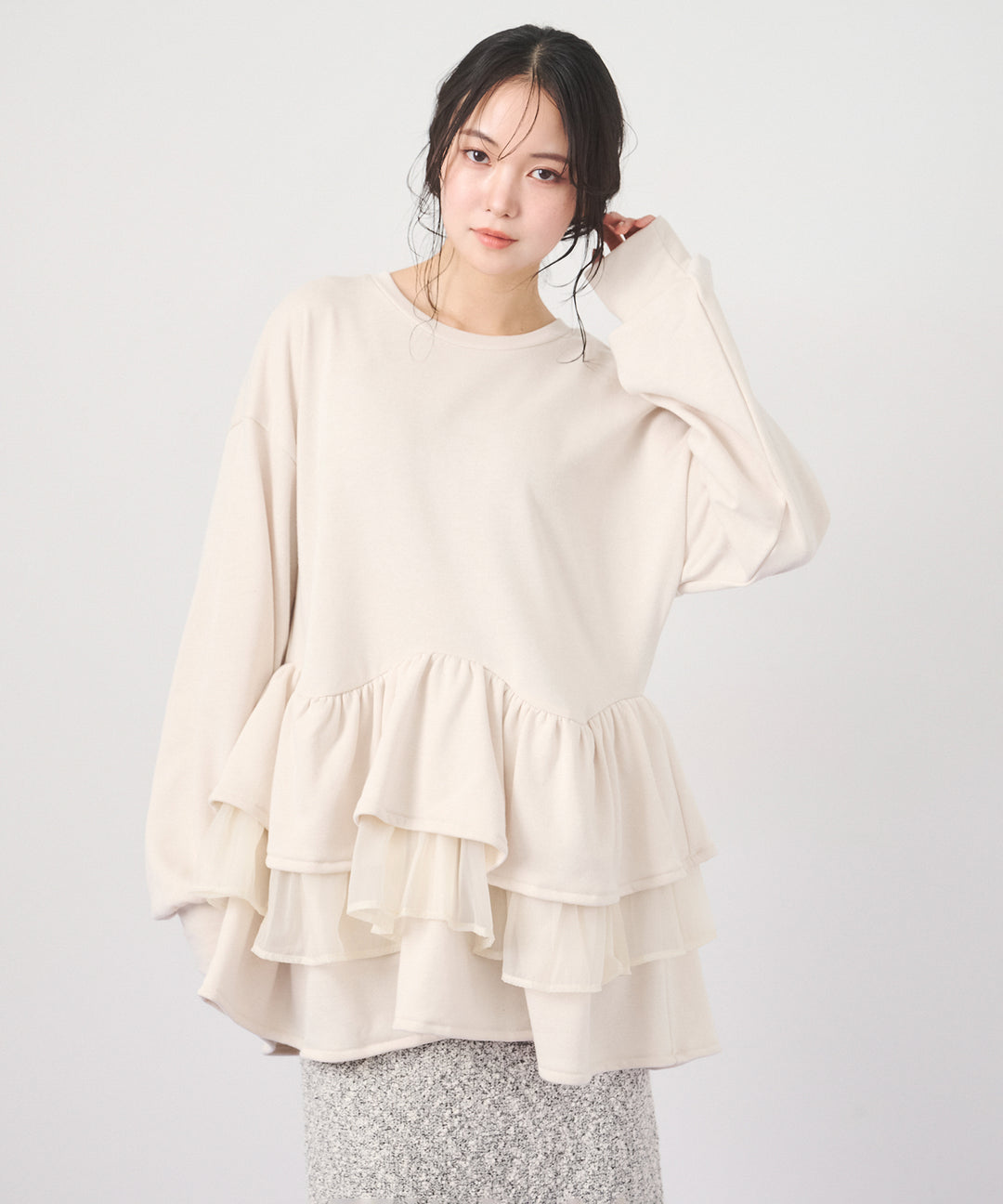 (eliuu)Tiered Peplum Tops