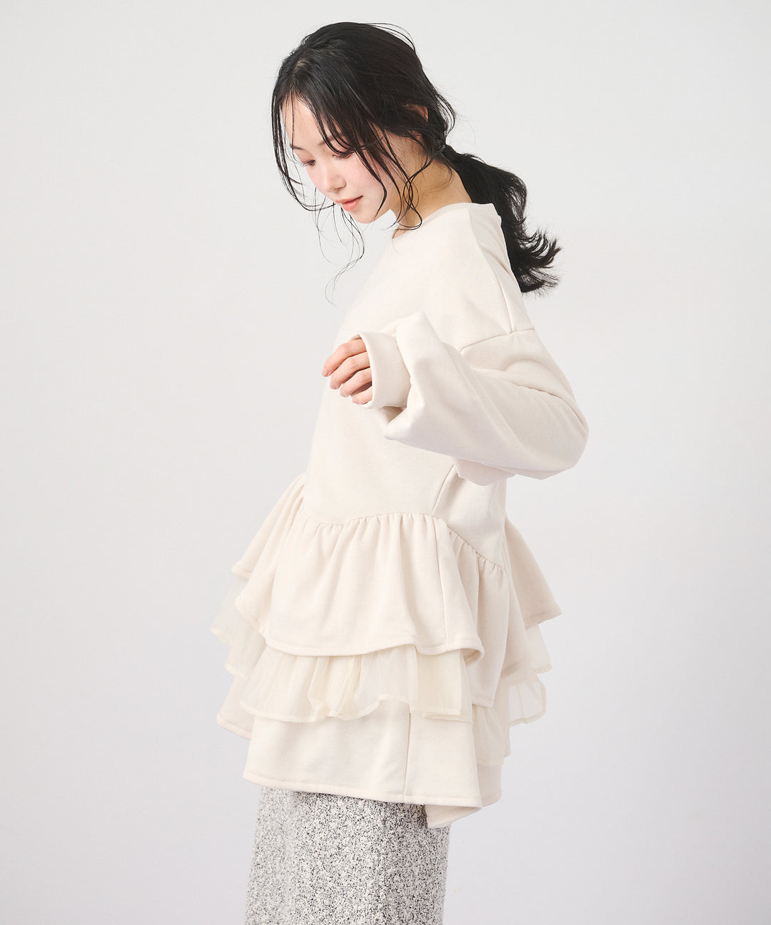 (eliuu)Tiered Peplum Tops