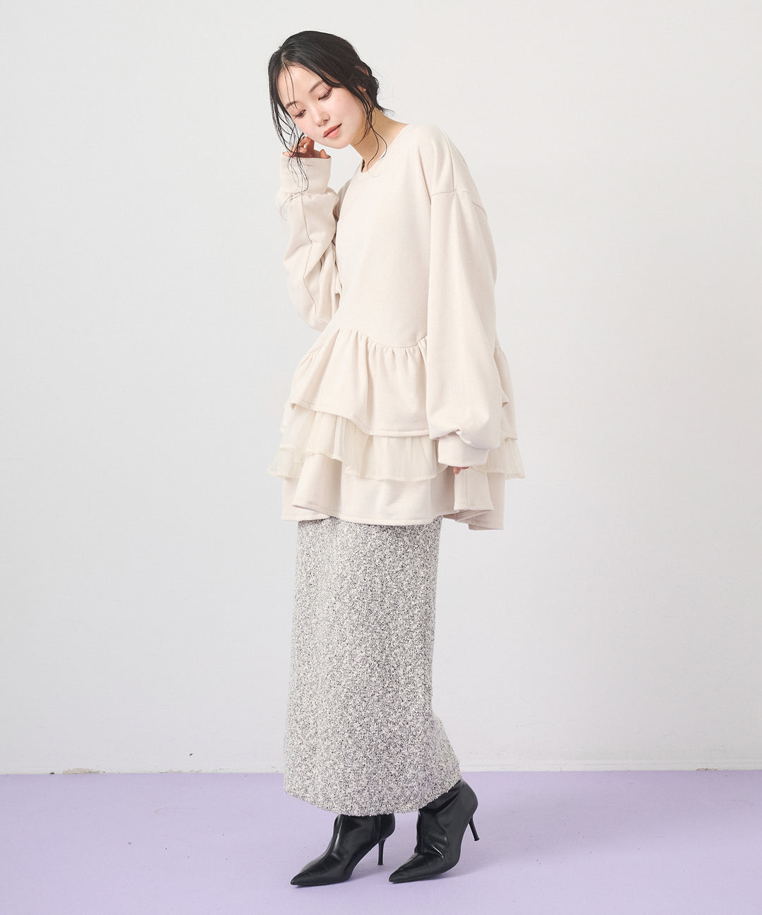 (eliuu)Tiered Peplum Tops