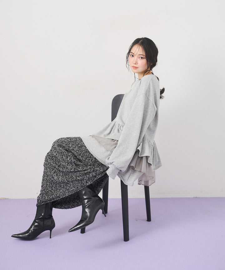 (eliuu)Tiered Peplum Tops