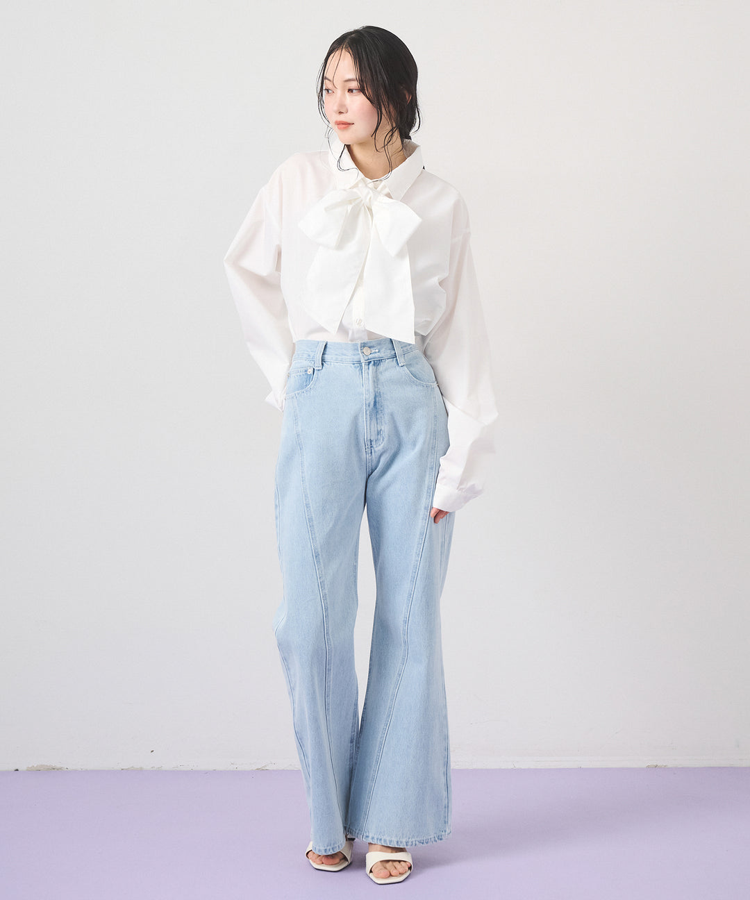 (eliuu)Big Bow Tie Blouse