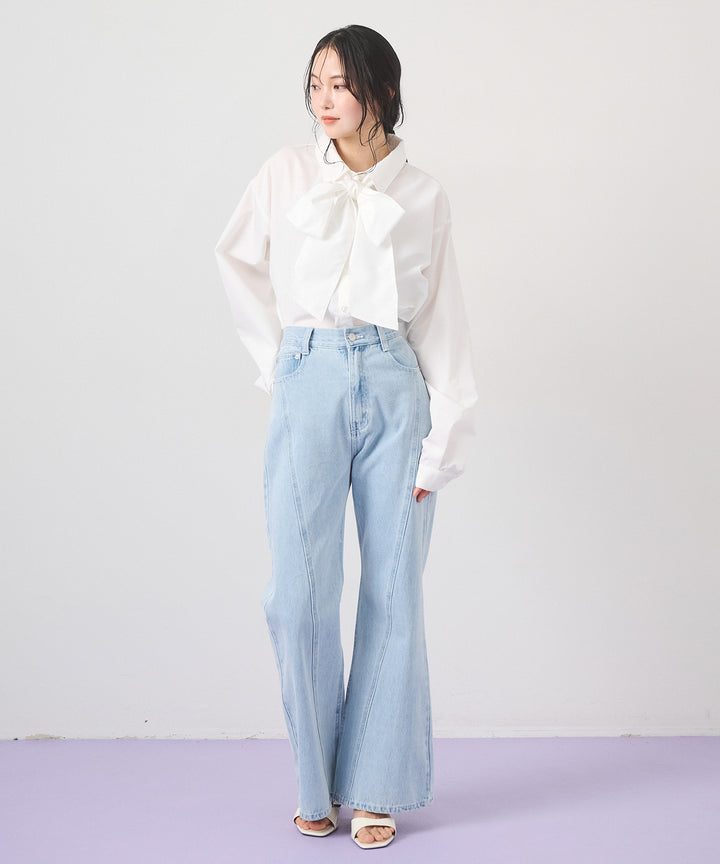 (eliuu)Big Bow Tie Blouse