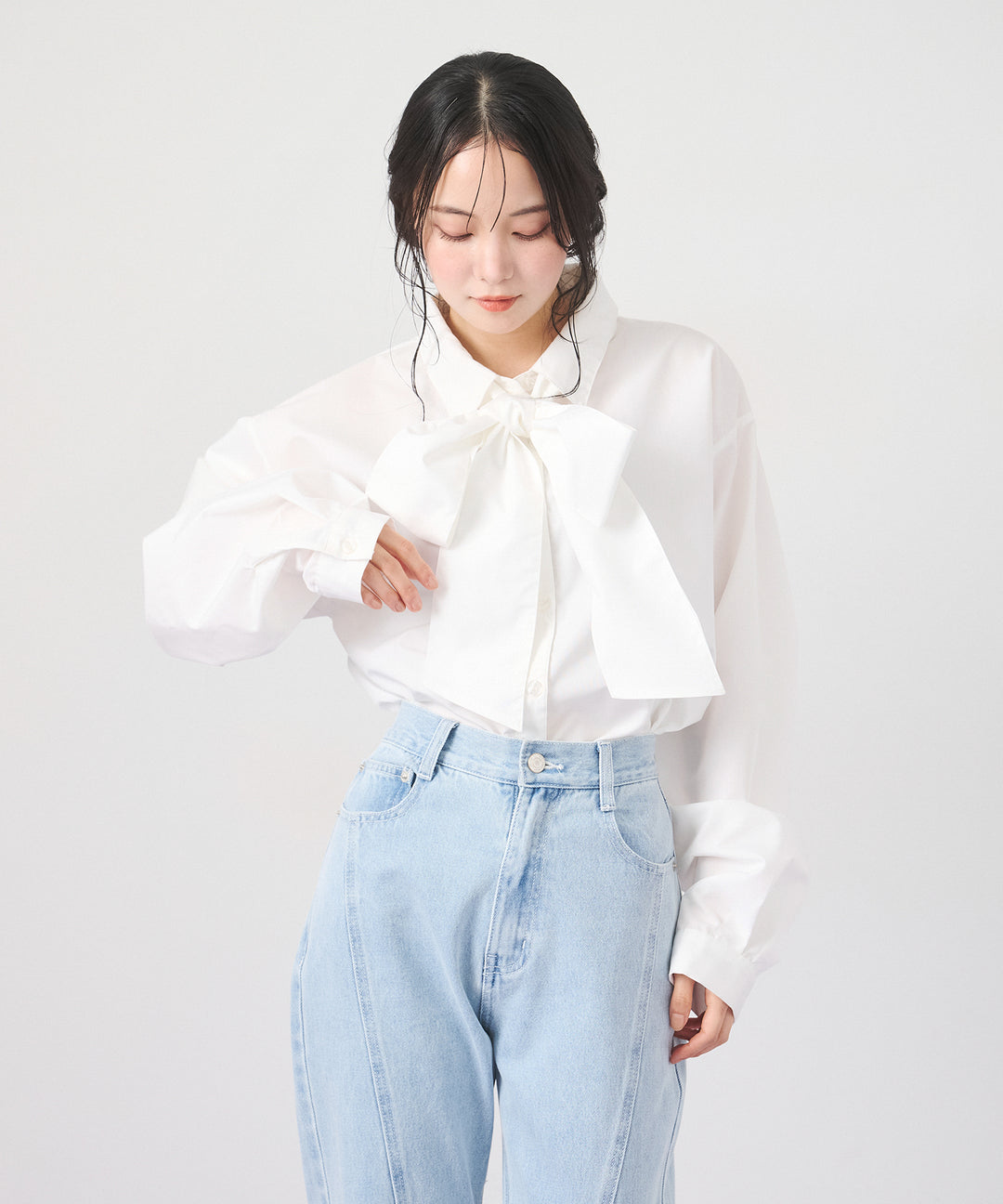(eliuu)Big Bow Tie Blouse