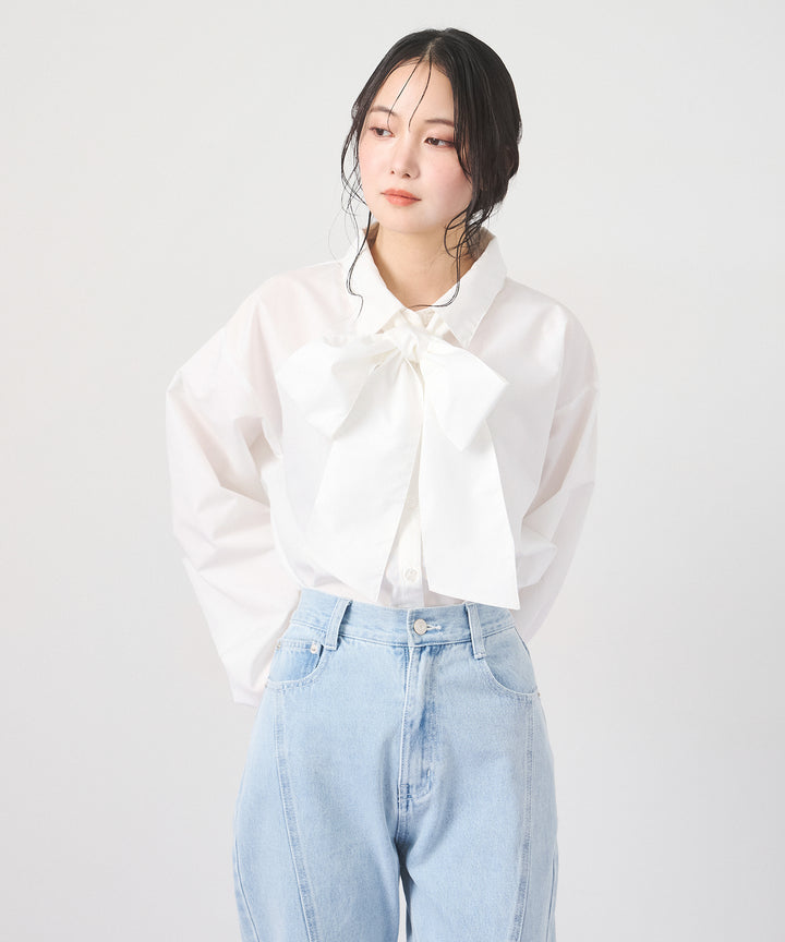 (eliuu)Big Bow Tie Blouse