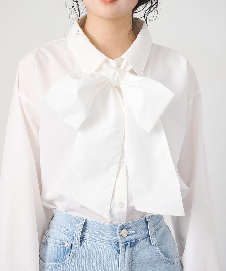 (eliuu)Big Bow Tie Blouse