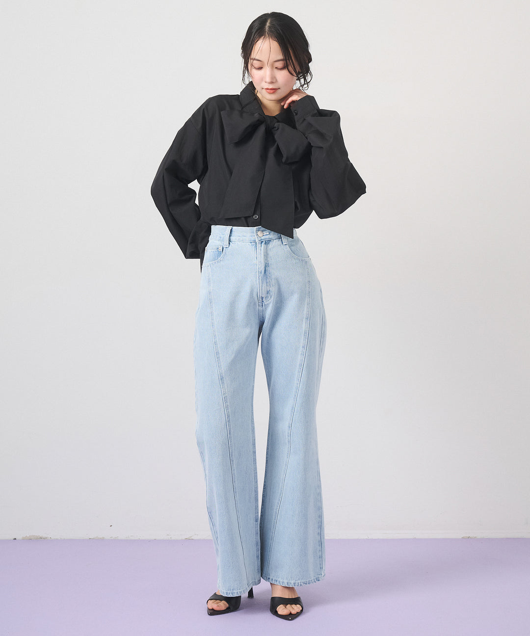 (eliuu)Big Bow Tie Blouse