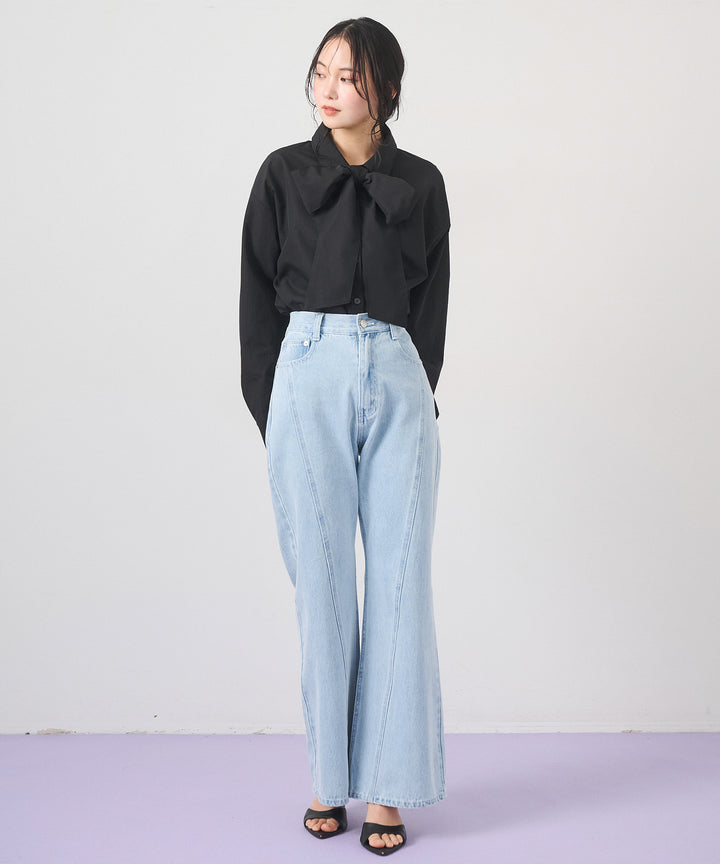 (eliuu)Big Bow Tie Blouse