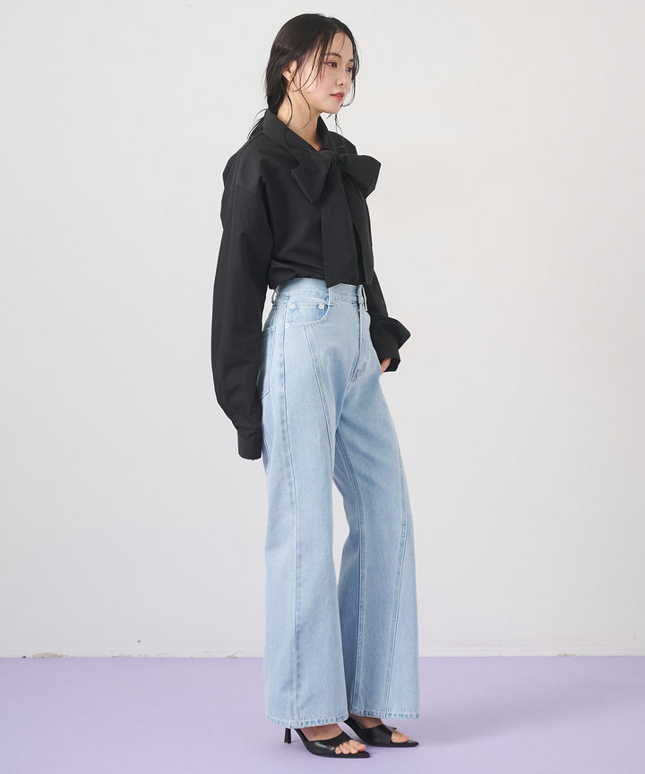 (eliuu)Big Bow Tie Blouse