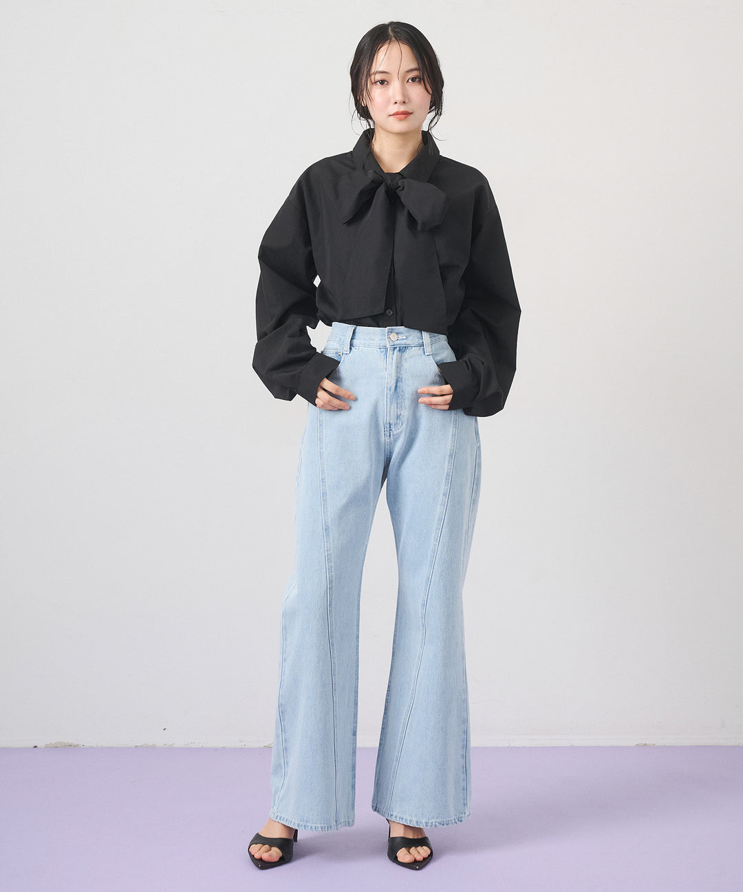 (eliuu)Big Bow Tie Blouse