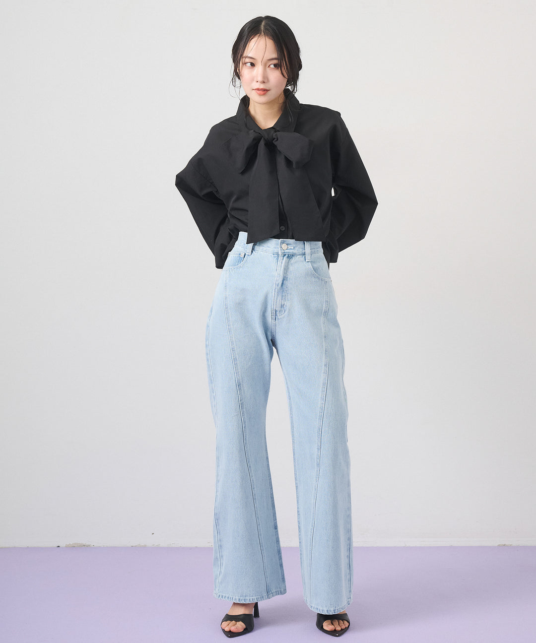 (eliuu)Big Bow Tie Blouse