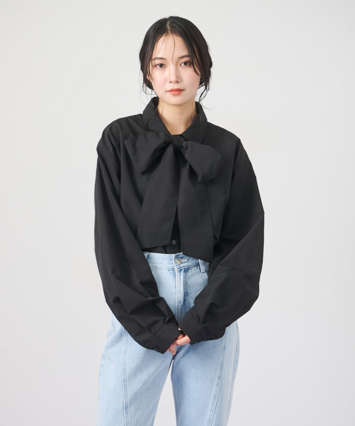 (eliuu)Big Bow Tie Blouse