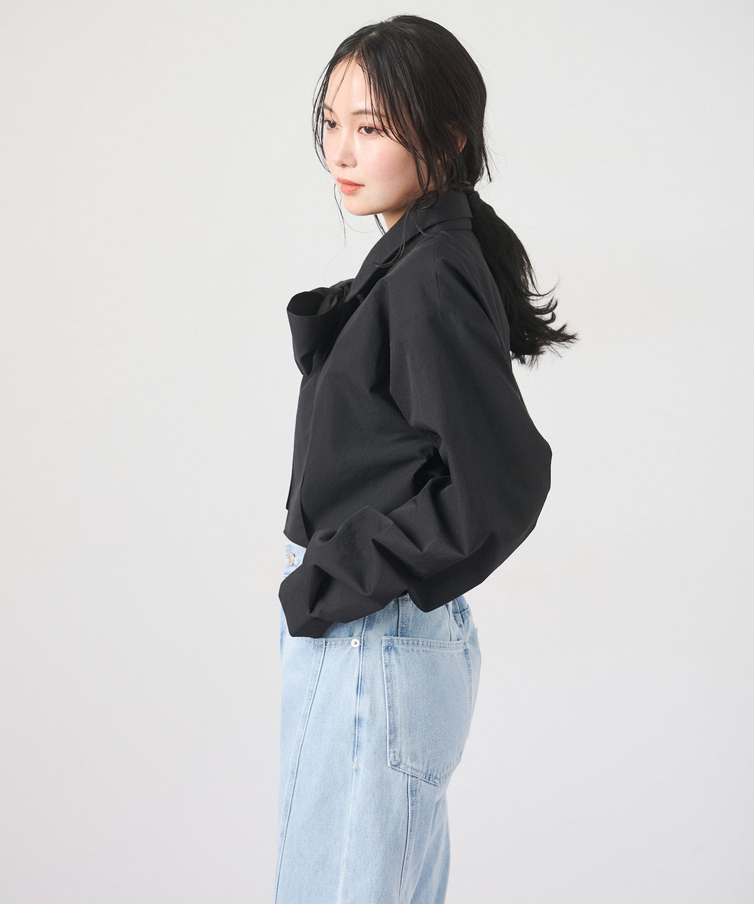 (eliuu)Big Bow Tie Blouse