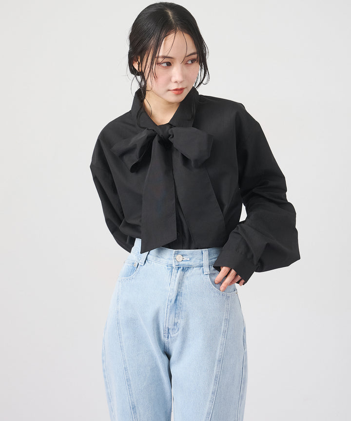 (eliuu)Big Bow Tie Blouse