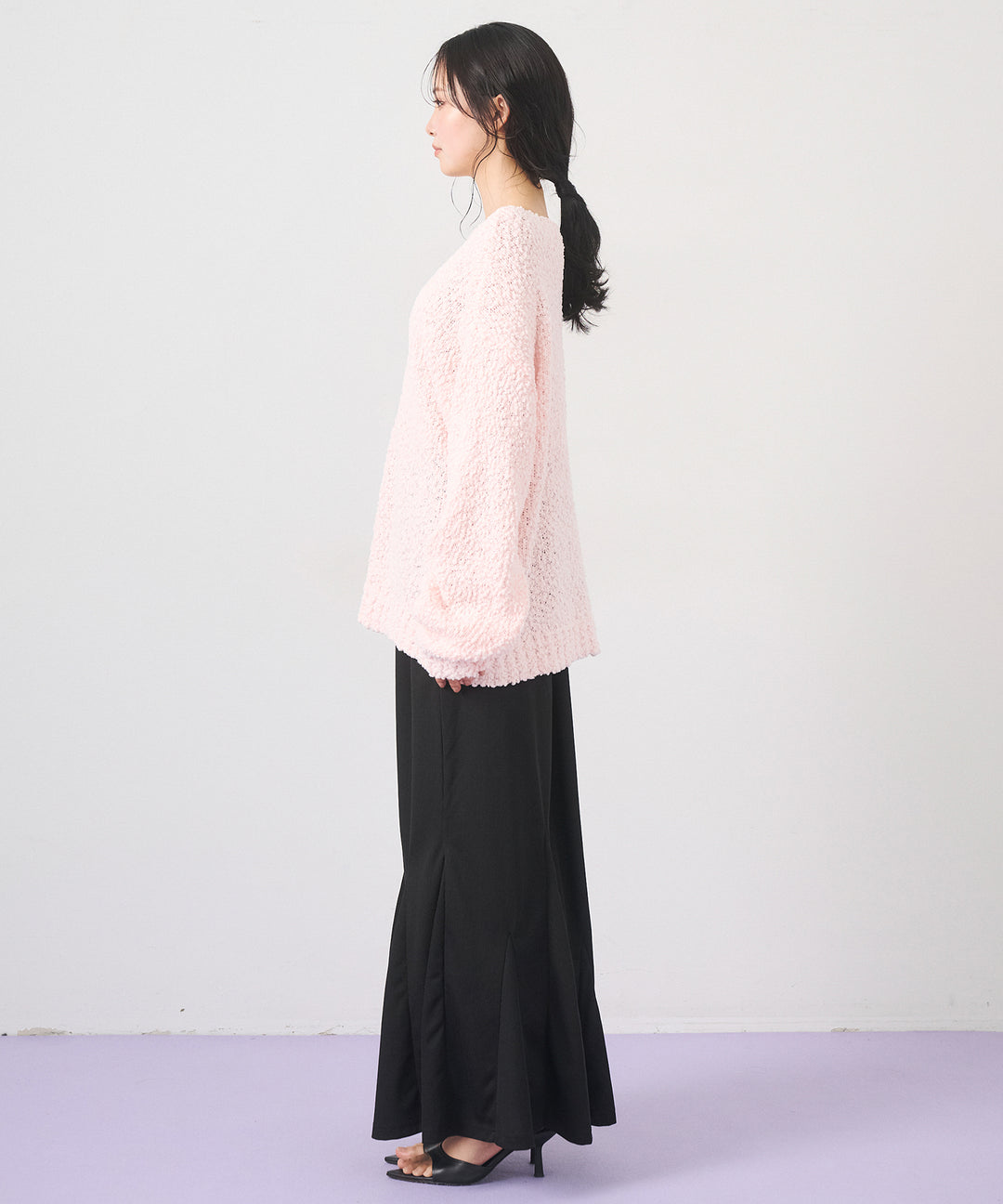 (eliuu)Airy Popcorn Knit Tops