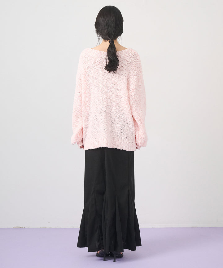 (eliuu)Airy Popcorn Knit Tops