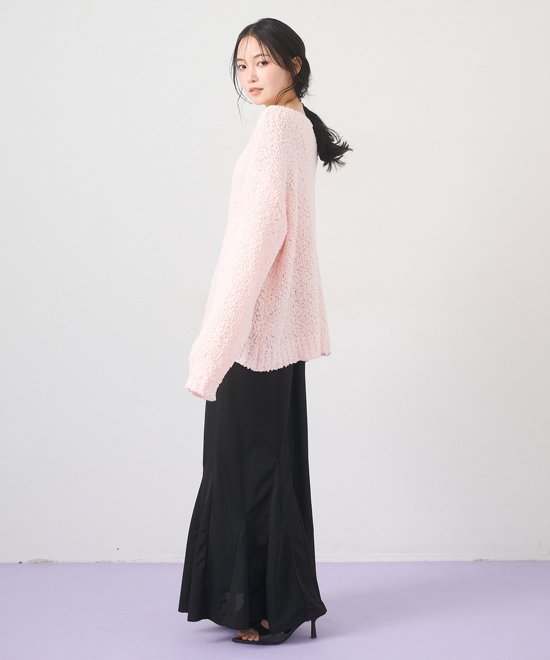(eliuu)Airy Popcorn Knit Tops