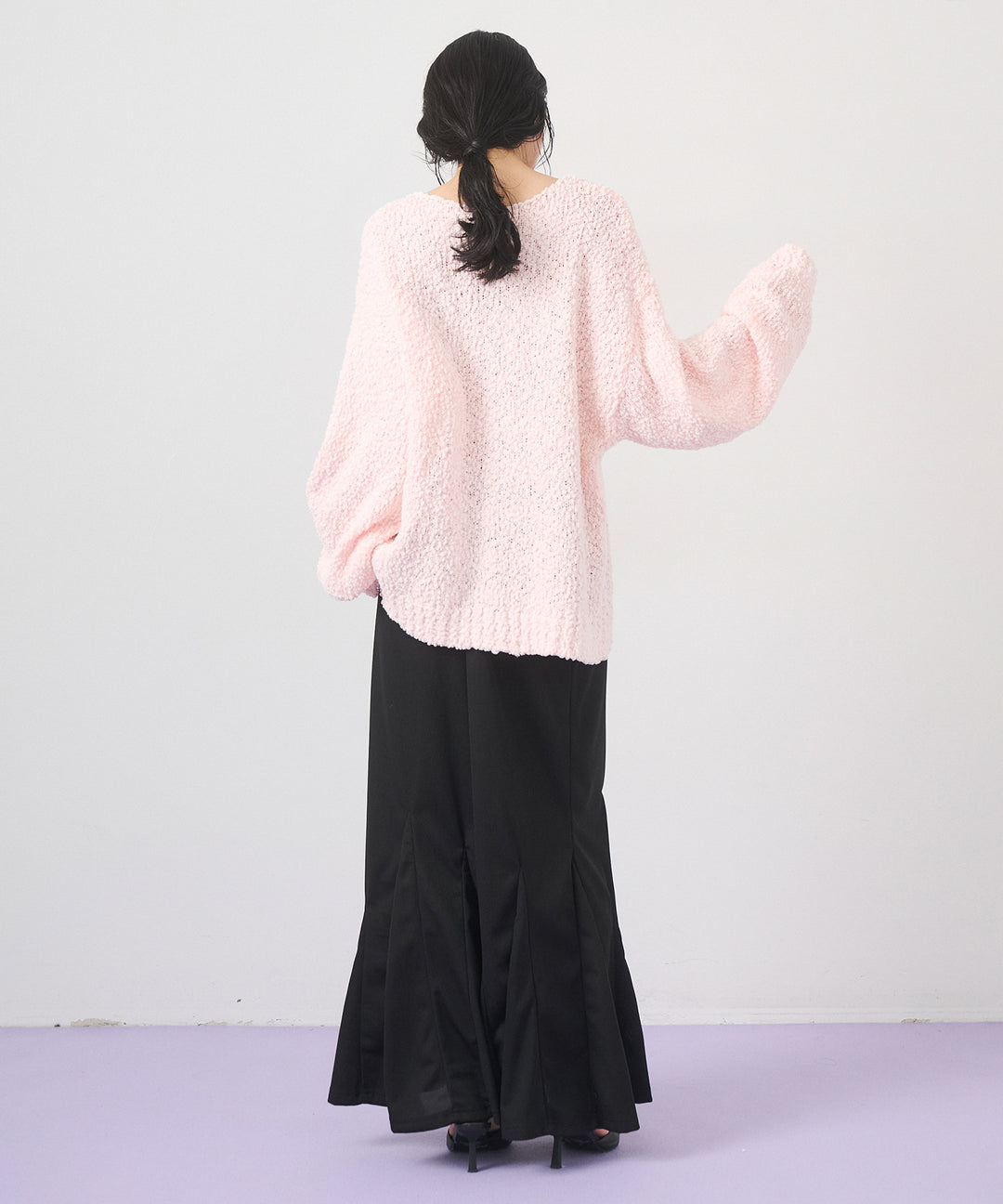 (eliuu)Airy Popcorn Knit Tops