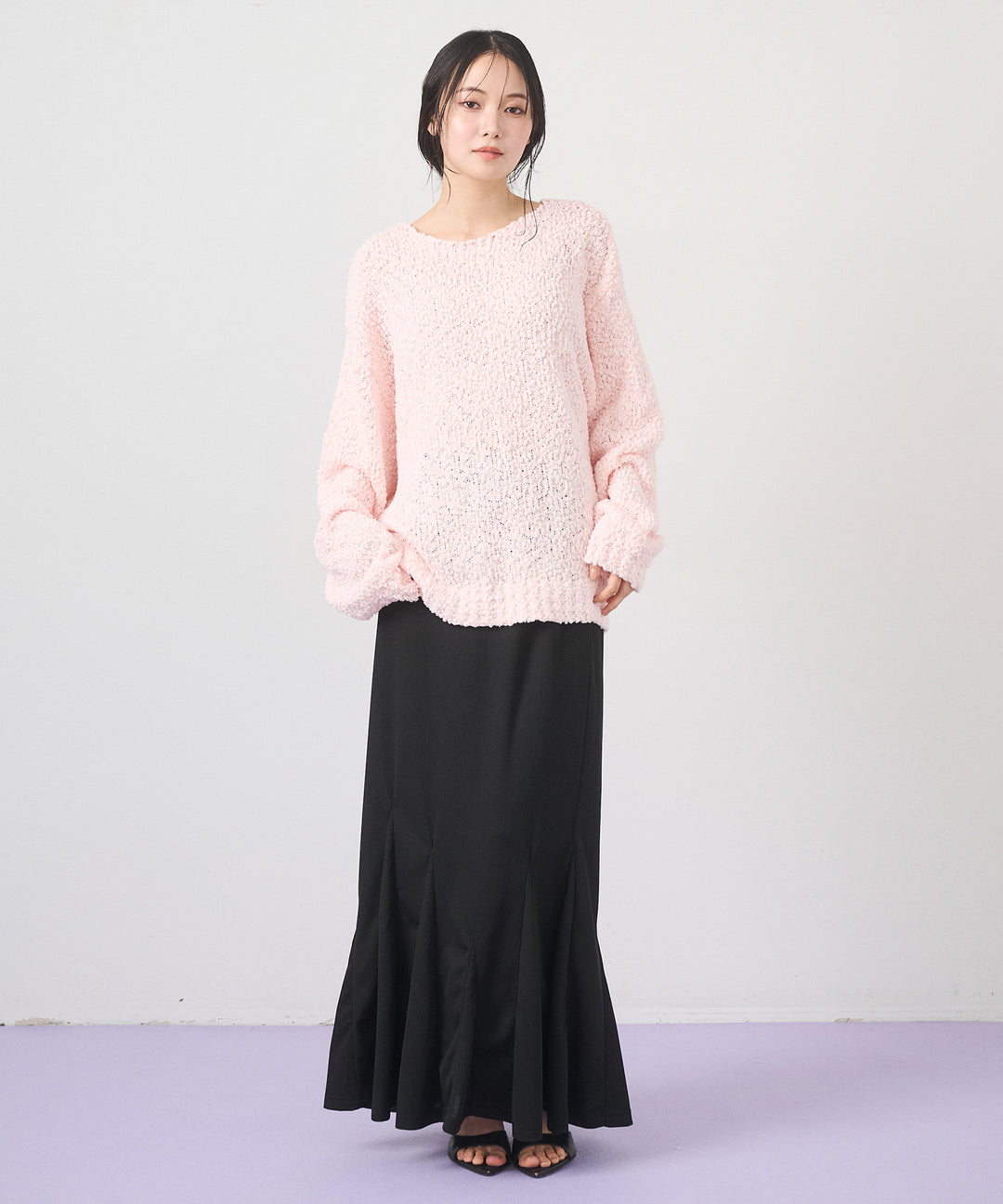 (eliuu)Airy Popcorn Knit Tops