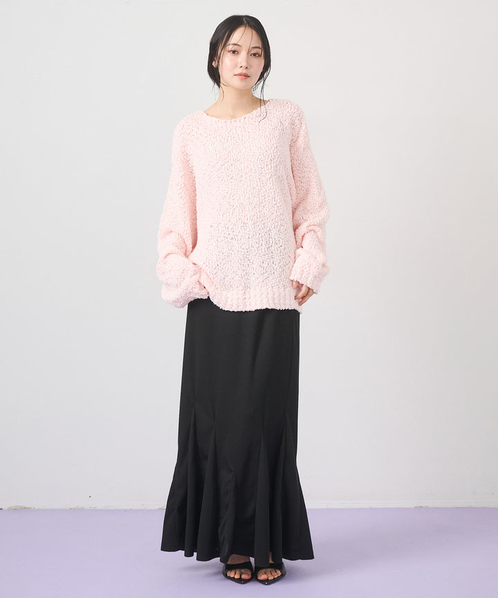 (eliuu)Airy Popcorn Knit Tops