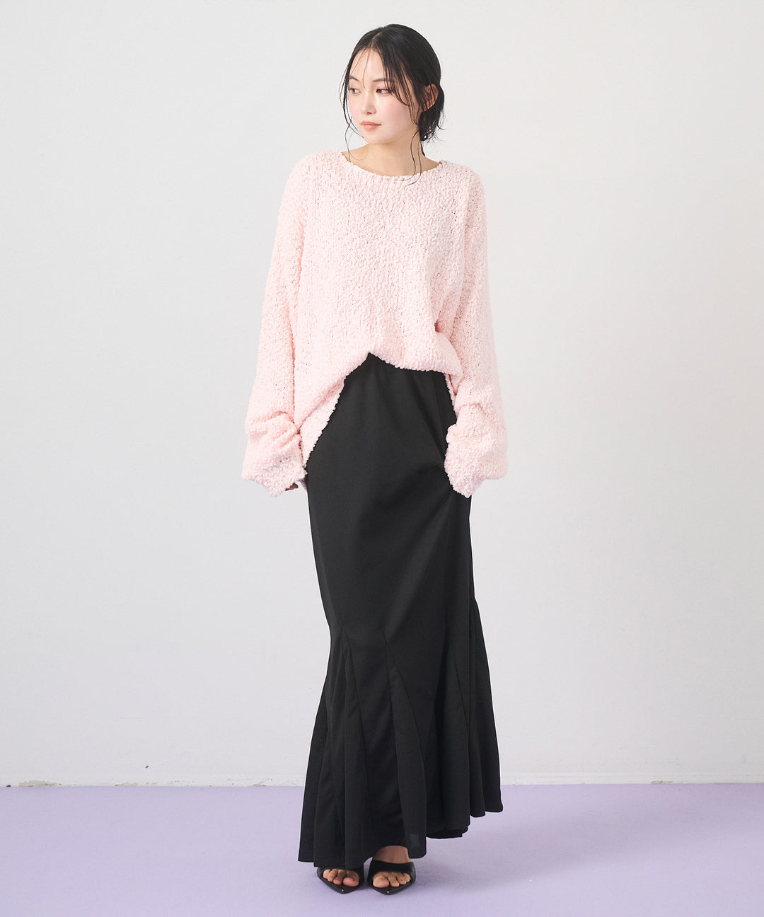 (eliuu)Airy Popcorn Knit Tops