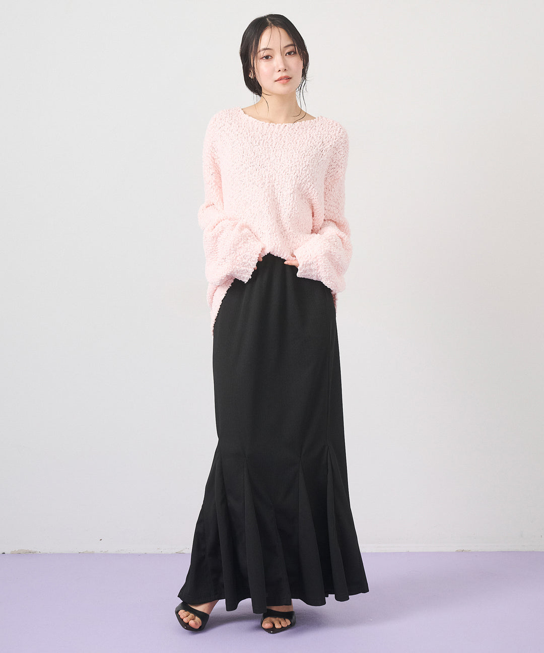 (eliuu)Ribbed Mermaid Skirt