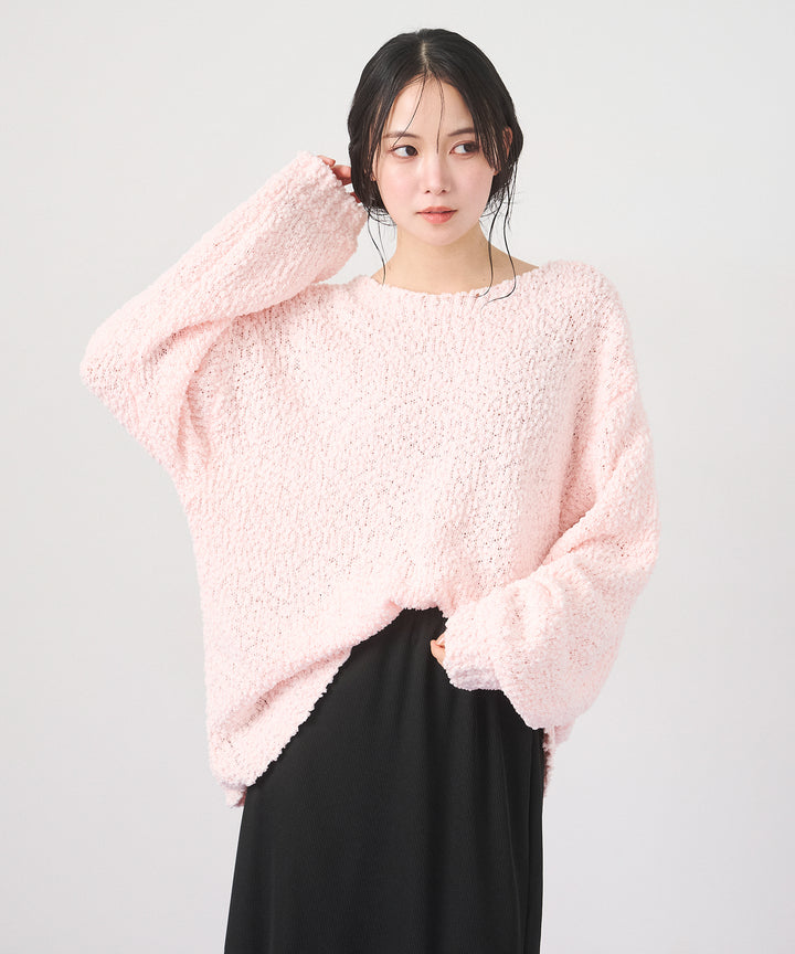 [SET]Airy Popcorn Knit Tops+Ribbed Mermaid Skirt(2set)