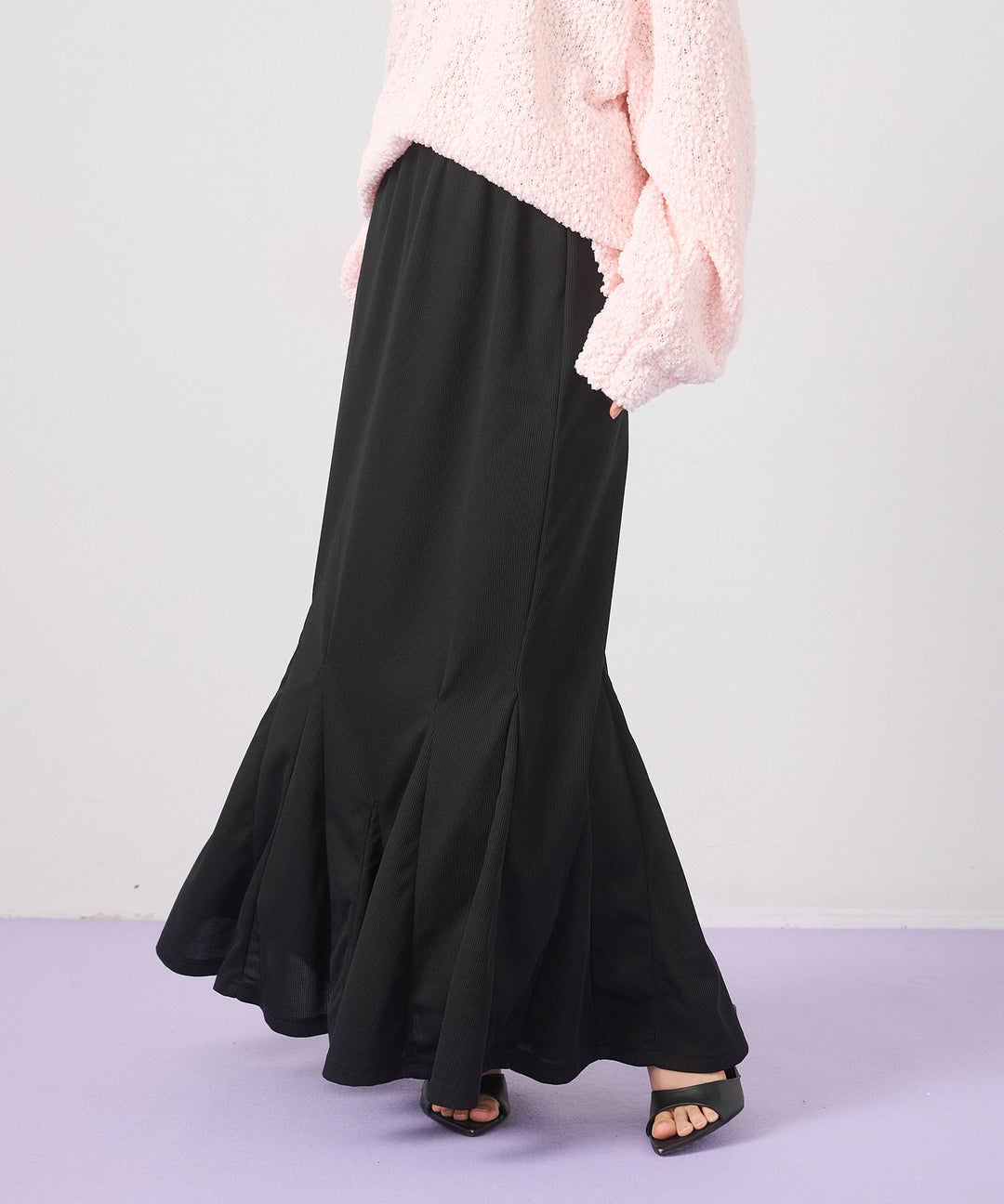 (eliuu)Ribbed Mermaid Skirt
