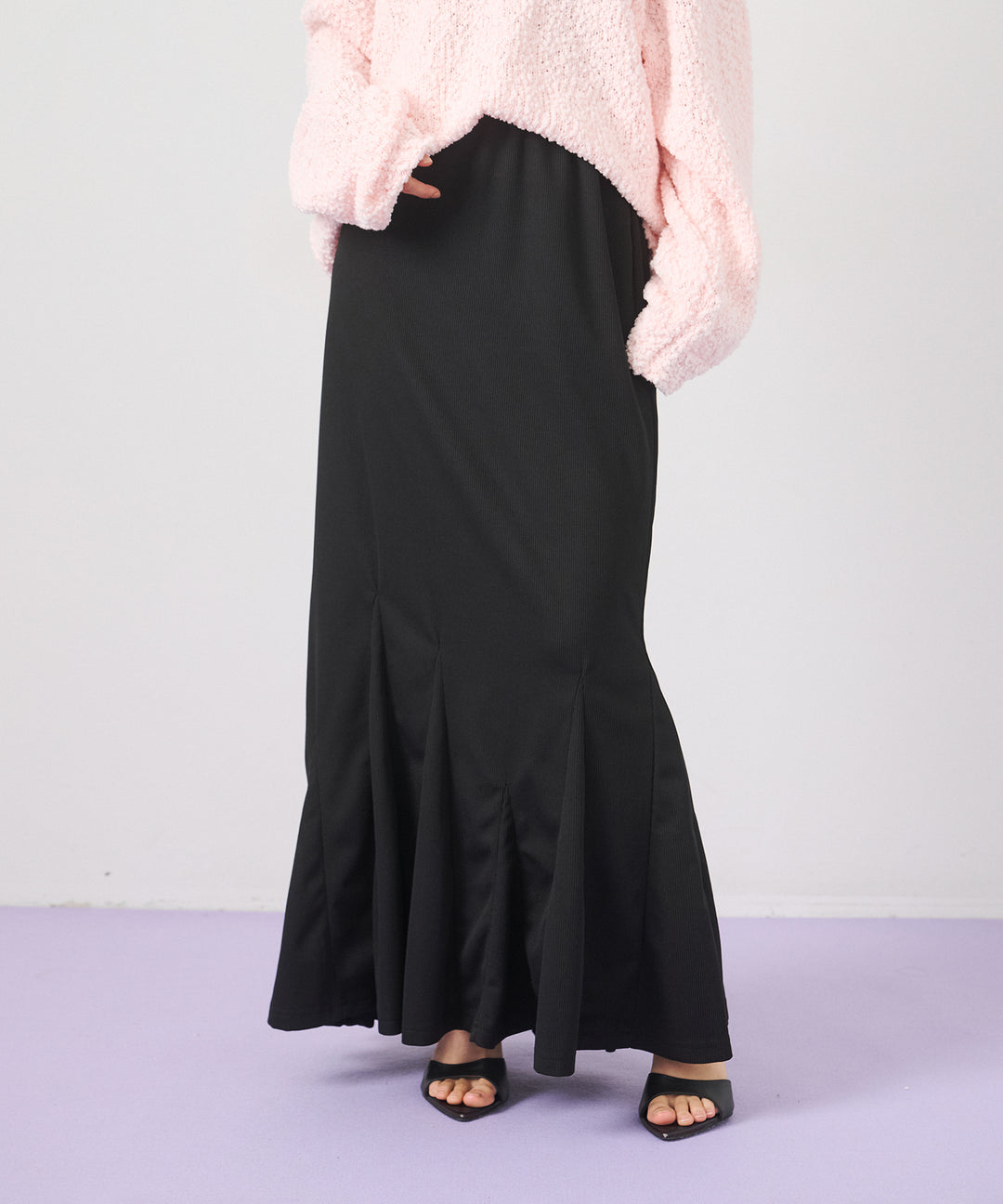 (eliuu)Ribbed Mermaid Skirt