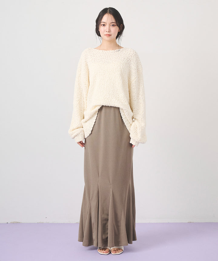 (eliuu)Airy Popcorn Knit Tops