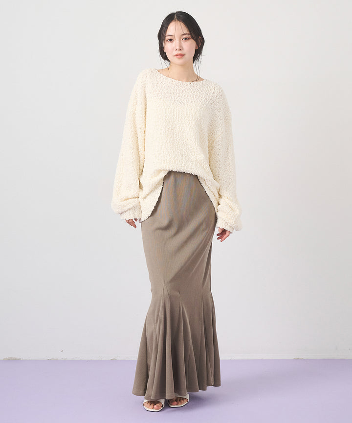 (eliuu)Ribbed Mermaid Skirt