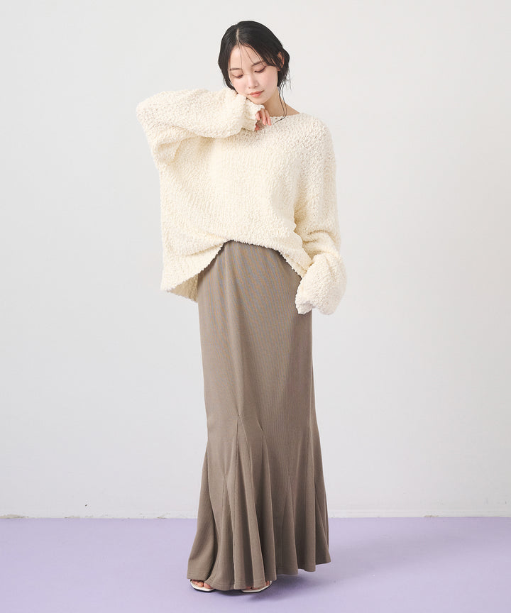 (eliuu)Airy Popcorn Knit Tops