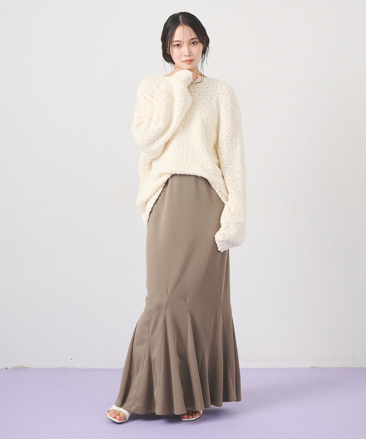 (eliuu)Ribbed Mermaid Skirt