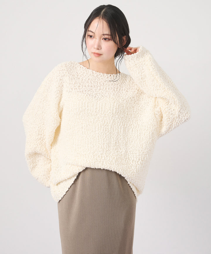 (eliuu)Airy Popcorn Knit Tops