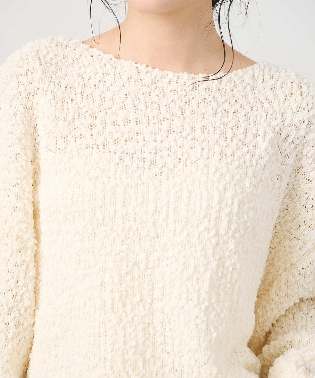 (eliuu)Airy Popcorn Knit Tops