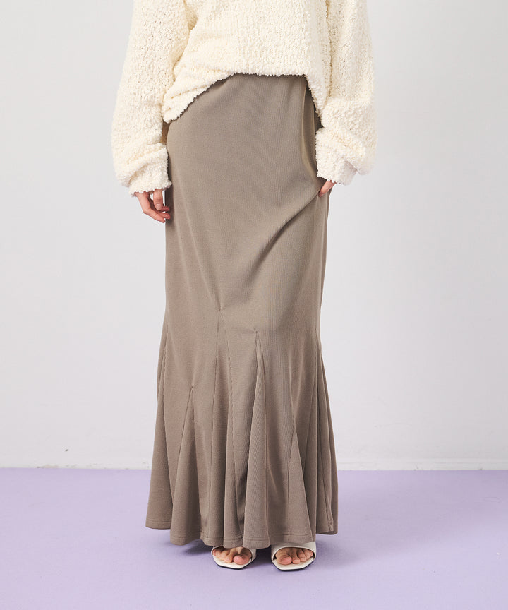(eliuu)Ribbed Mermaid Skirt